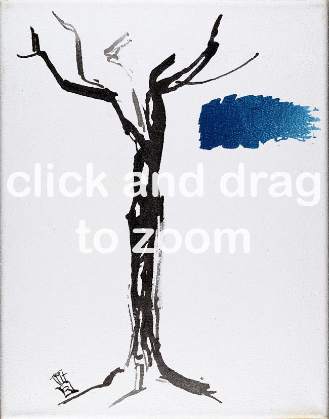 07 Baum Beispiel für Wald - Tempera Leinwand