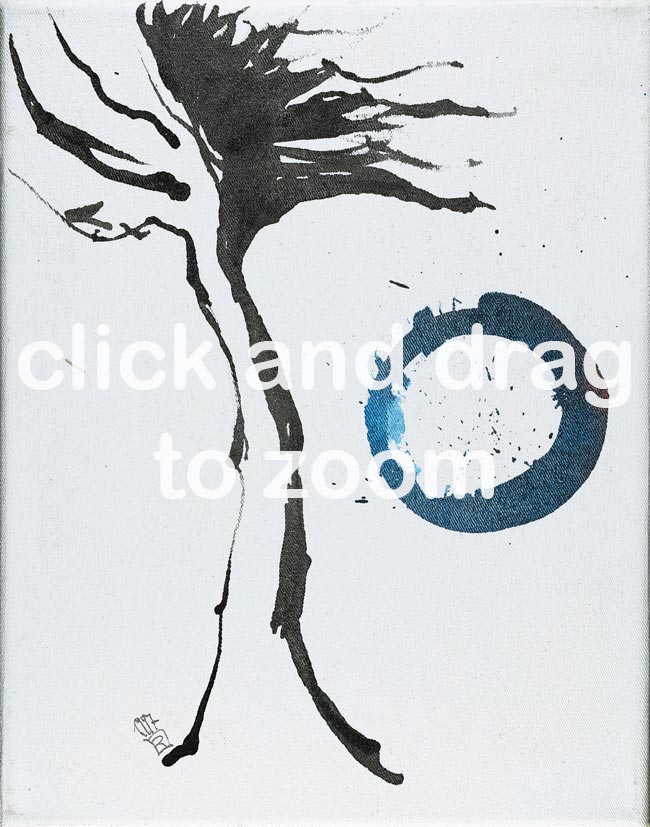 10 Baum Beispiel für Wald - Tempera Leinwand