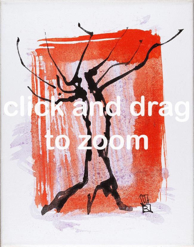 13 Baum Beispiel für Wald - Tempera Leinwand